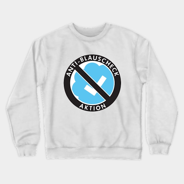 Anti Blue Check X Ray Crewneck Sweatshirt by gumara